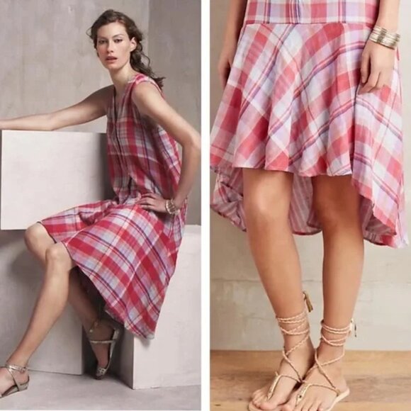 Anthro Maeve Pippa Swing Plaid Dress - Picture 2 of 10